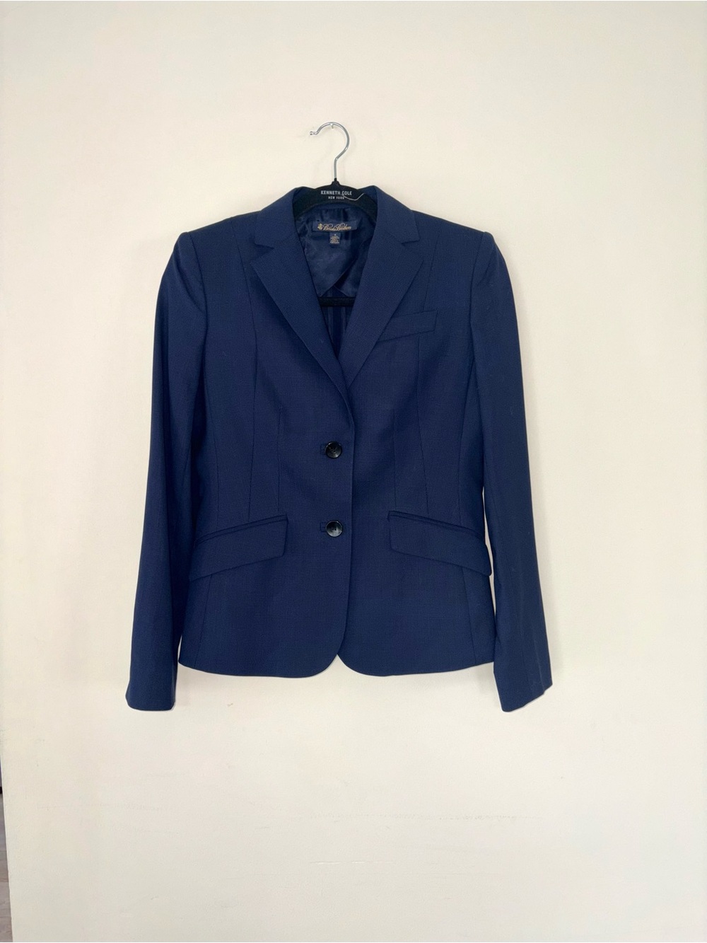 Brooks Brothers Navy Wool Blazer Size 4 Italy Fabric